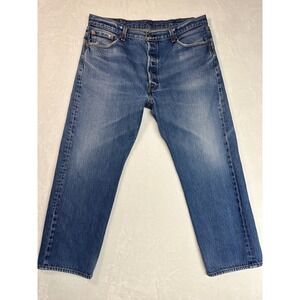 Levi's Vintage 501 Jeans Button Fly Straight Denim Red Tab 40x30 (36x27) 90s
